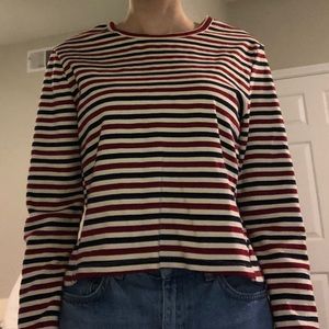 Long sleeved striped top
